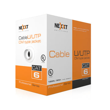 CAT6 Nexxt U/UTP Cable 4 Pairs Cat5e, 24AWG Gauge Network Cable